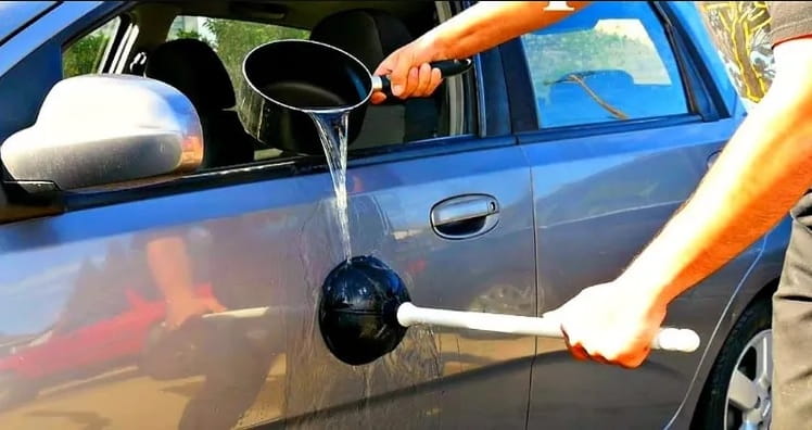 Fixing A Dent With Hot Water & A Plunge